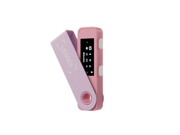 Ledger Nano S Plus Crypto Hardware Wallet, Pastel Pink