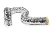 Flexible and insulated aluminum ventilation hose, 6 inches (150 mm), 10 m