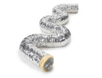Flexible and insulated aluminum ventilation hose, 8 inches (200 mm), 10 m