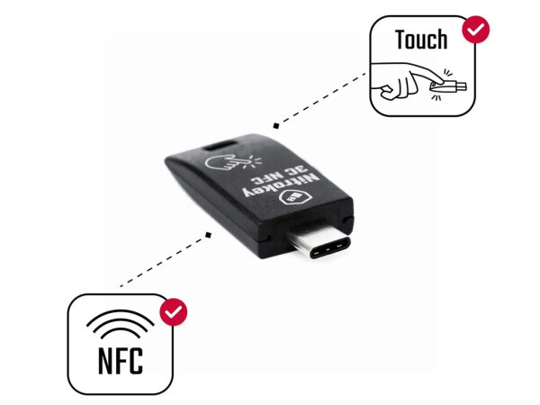 Nitrokey 3C NFC, USB-C, Sicherheitsschlüssel, Made in Germany