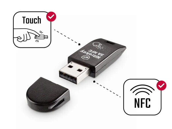 Nitrokey 3A NFC, USB-A, Security Key, Made in Germany