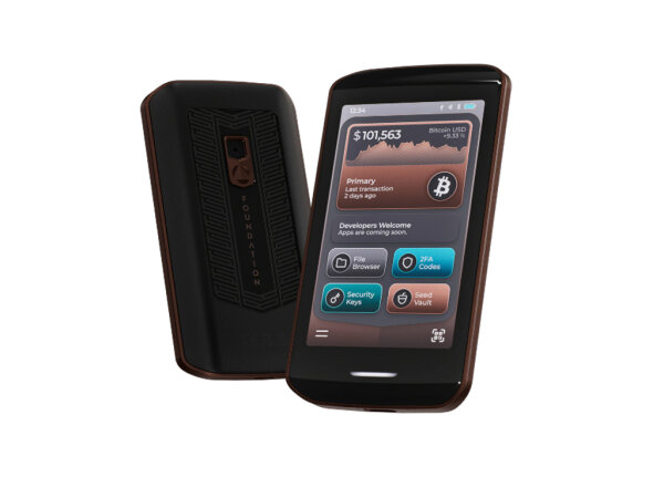 Passport Prime, Bitcoin Hardware Wallet, Schwarz