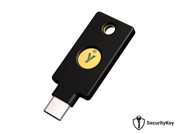 Yubico Security Key C NFC, USB-C, FIDO2 U2F, Schwarz