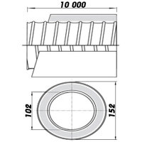 Luftleitung gedämmt Ø 100 mm, Länge 10000 mm bis 140 °C