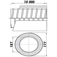 Luftleitung gedämmt Ø 125 mm, Länge 10000 mm bis 140 °C