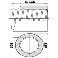 Luftleitung gedämmt Ø 200 mm, Länge 10000 mm bis 140 °C
