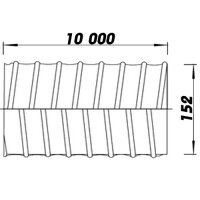 Biegsame Luftleitung Ø 150 mm, Länge 10000 mm bis 150 °C