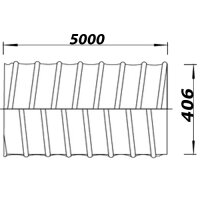 Biegsame Luftleitung Ø 400 mm, Länge 5000 mm bis 150 °C