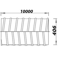 Biegsame Luftleitung Ø 400 mm, Länge 10000 mm bis 150 °C