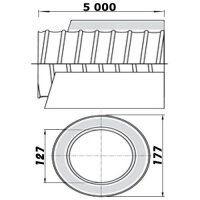 Luftleitung gedämmt Ø 125 mm, Länge 5000 mm bis 140 °C