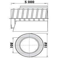 Luftleitung gedämmt Ø 100 mm, Länge 5000 mm bis 140 °C