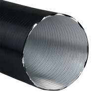 Flexibles Rundrohr Dalap ALUDAP D, schwarz, bis 200°C, Ø 150 mm, Länge 3000 mm