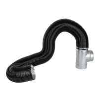 Flexibles Rundrohr Dalap ALUDAP D, schwarz, bis 200°C, Ø 80 mm, Länge 3000 mm