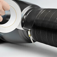 Flexibles Rundrohr Dalap ALUDAP D, schwarz, bis 200°C, Ø 80 mm, Länge 3000 mm