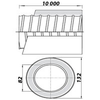 Luftleitung gedämmt Ø 80 mm, Länge 10000 mm bis 140 °C
