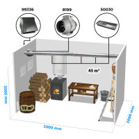 Rohrventilator zweistufig, mit Schalter Dalap AP PROFI Ø 100 mm