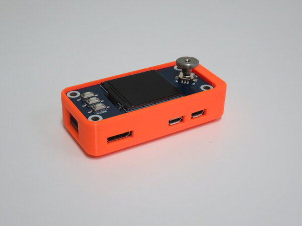 Seedsigner zusammengebaut und betriebsbereit mit Open Pill Mini Case