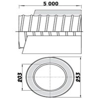 Lüftungsschlauch gedämmt & isoliert, 8 Zoll (200 mm), 5 m
