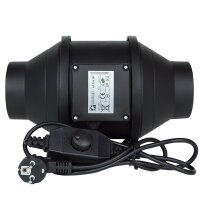 Axial-Rohrventilator mit Drehzahlregler, 4 Zoll (100 mm)